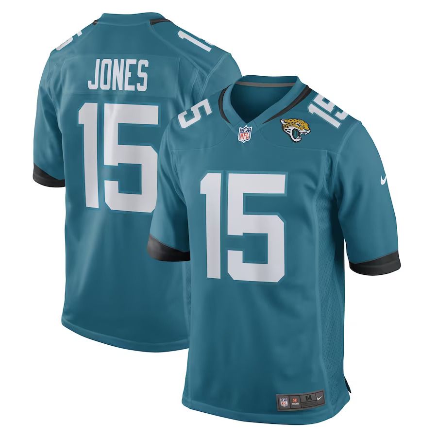 Men Jacksonville Jaguars 15 Tim Jones Nike Teal Game Player NFL Jersey
